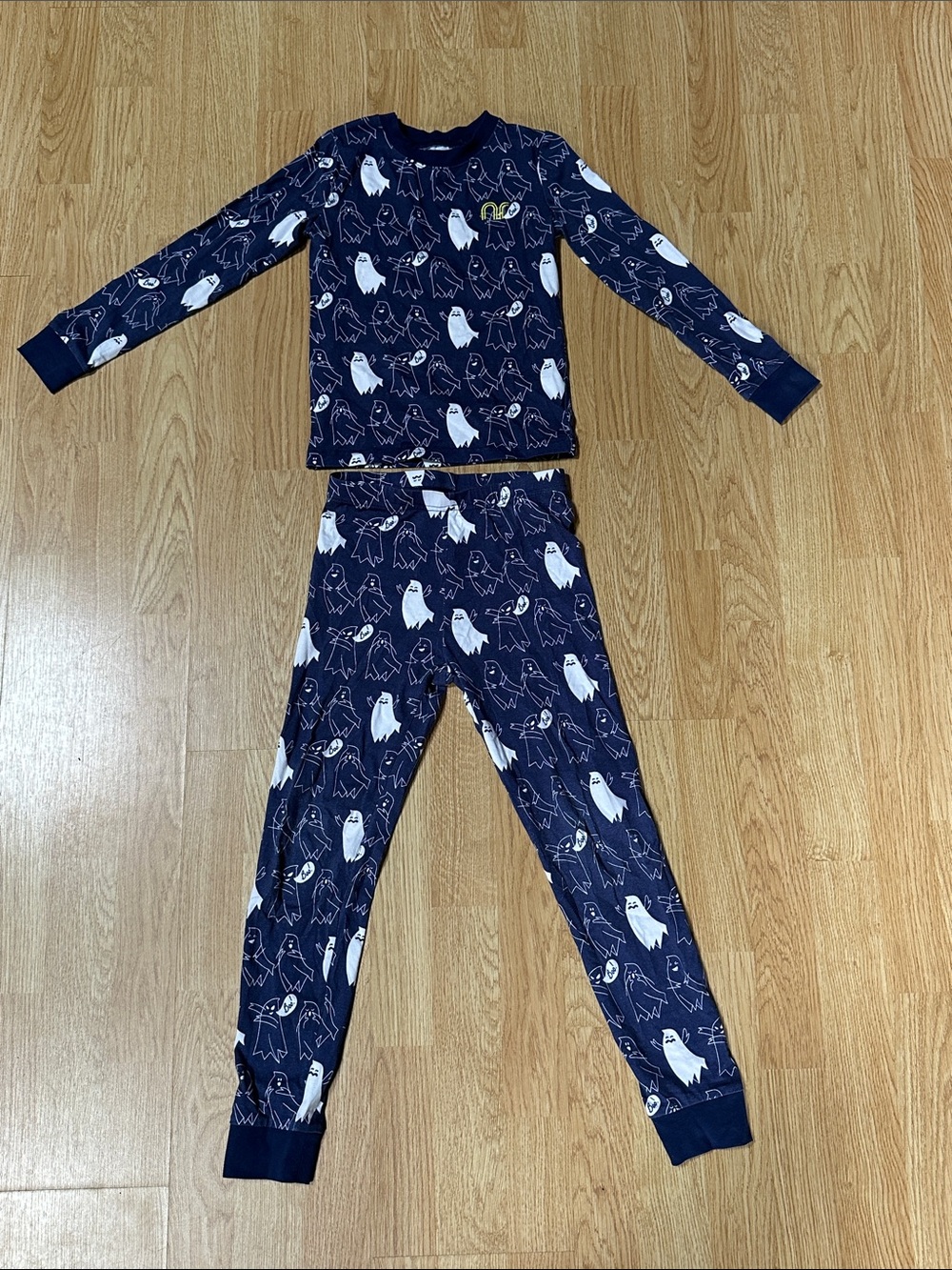 Neon Rebels dark navy blue ghost pajama Halloween 7